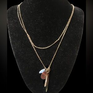 Bella Jack Long Goldtone Charm Necklace